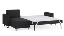 Schlafsofa von Bruno – 160 cm, in Anthrazit, Metallfüße