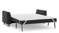 Schlafsofa von Bruno – 160 cm, in Anthrazit, Metallfüße