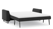 Schlafsofa von Bruno – 160 cm, in Anthrazit, Metallfüße