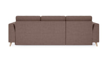 Schlafsofa von Bruno – 140 cm, in Braun, Holzfüße