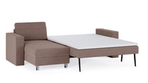 Schlafsofa von Bruno – 140 cm, in Braun