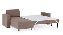 Schlafsofa von Bruno – 140 cm, in Braun