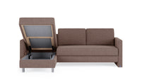 Schlafsofa von Bruno – 140 cm, in Braun
