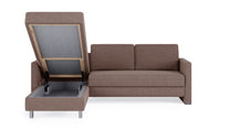 Schlafsofa von Bruno – 140 cm, in Braun
