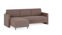Schlafsofa von Bruno – 140 cm, in Braun