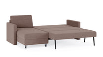 Schlafsofa von Bruno – 140 cm, in Braun