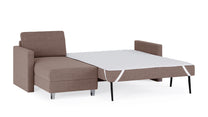 Schlafsofa von Bruno – 140 cm, in Braun