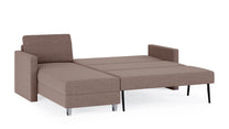 Schlafsofa von Bruno – 140 cm, in Braun