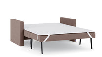 Schlafsofa von Bruno – 140 cm, in Braun