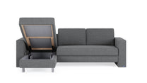 Schlafsofa von Bruno – 140 cm, in Dunkelgrau