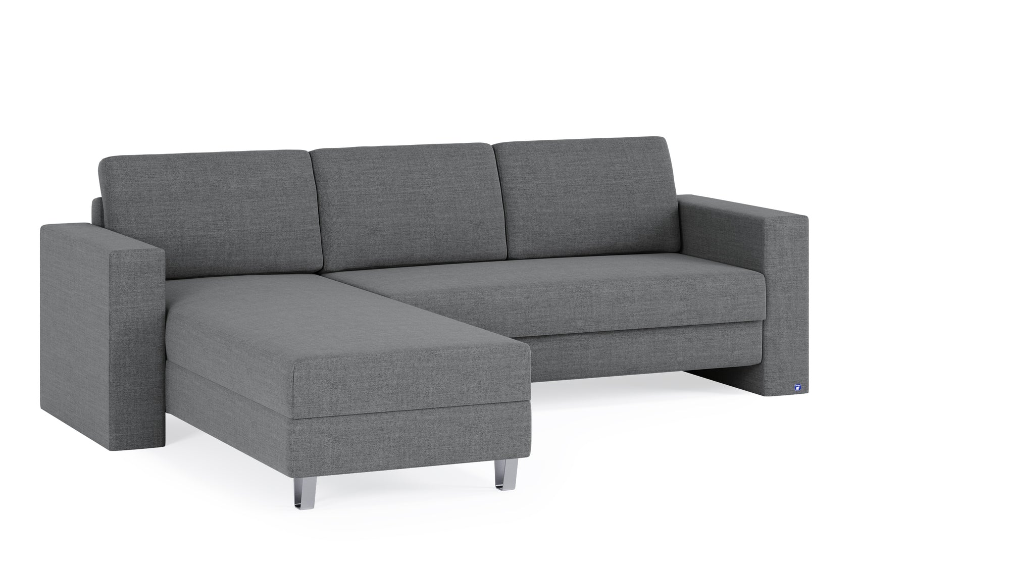 Schlafsofa von Bruno – 140 cm, in Dunkelgrau