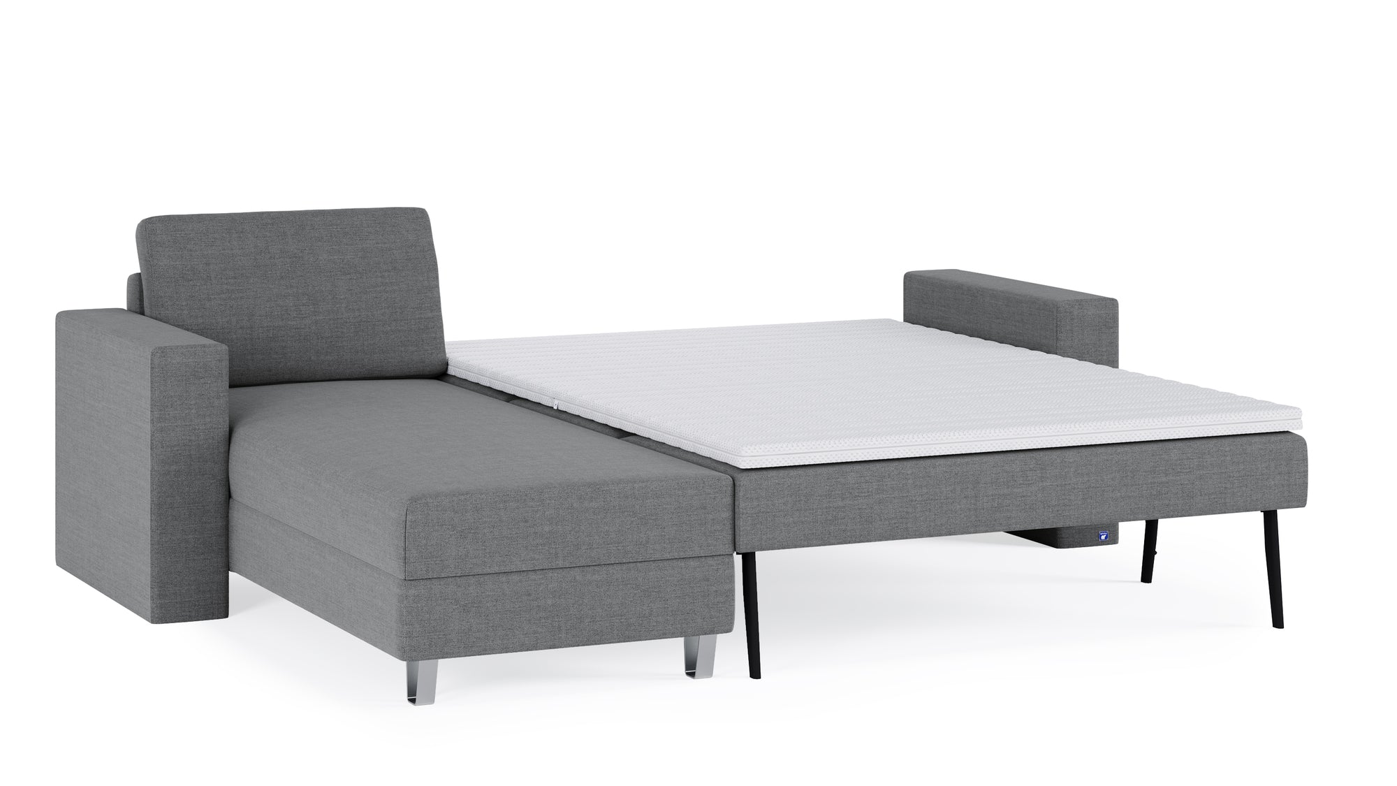 Schlafsofa von Bruno – 140 cm, in Dunkelgrau
