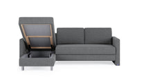 Schlafsofa von Bruno – 140 cm, in Dunkelgrau