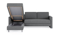Schlafsofa von Bruno – 140 cm, in Dunkelgrau