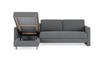 Schlafsofa von Bruno – 160 cm, in Dunkelgrau