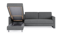 Schlafsofa von Bruno – 160 cm, in Dunkelgrau