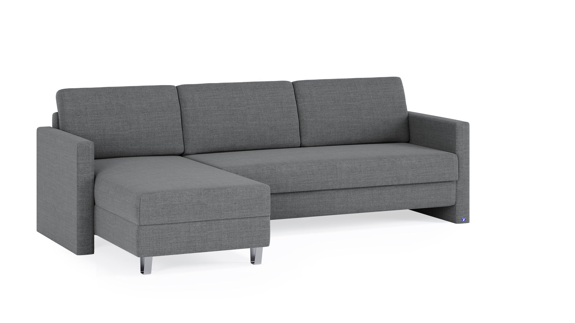 Schlafsofa von Bruno – 160 cm, in Dunkelgrau