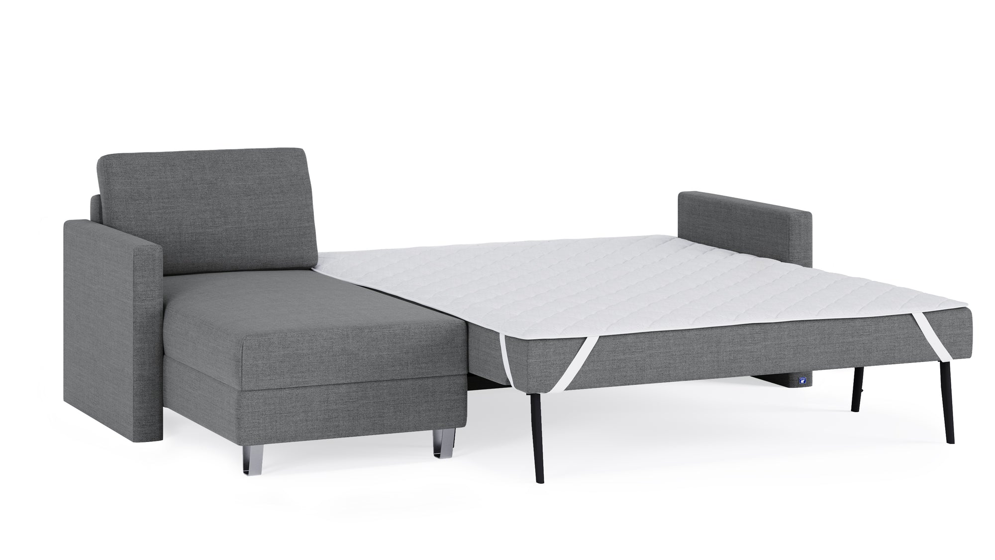 Schlafsofa von Bruno – 160 cm, in Dunkelgrau
