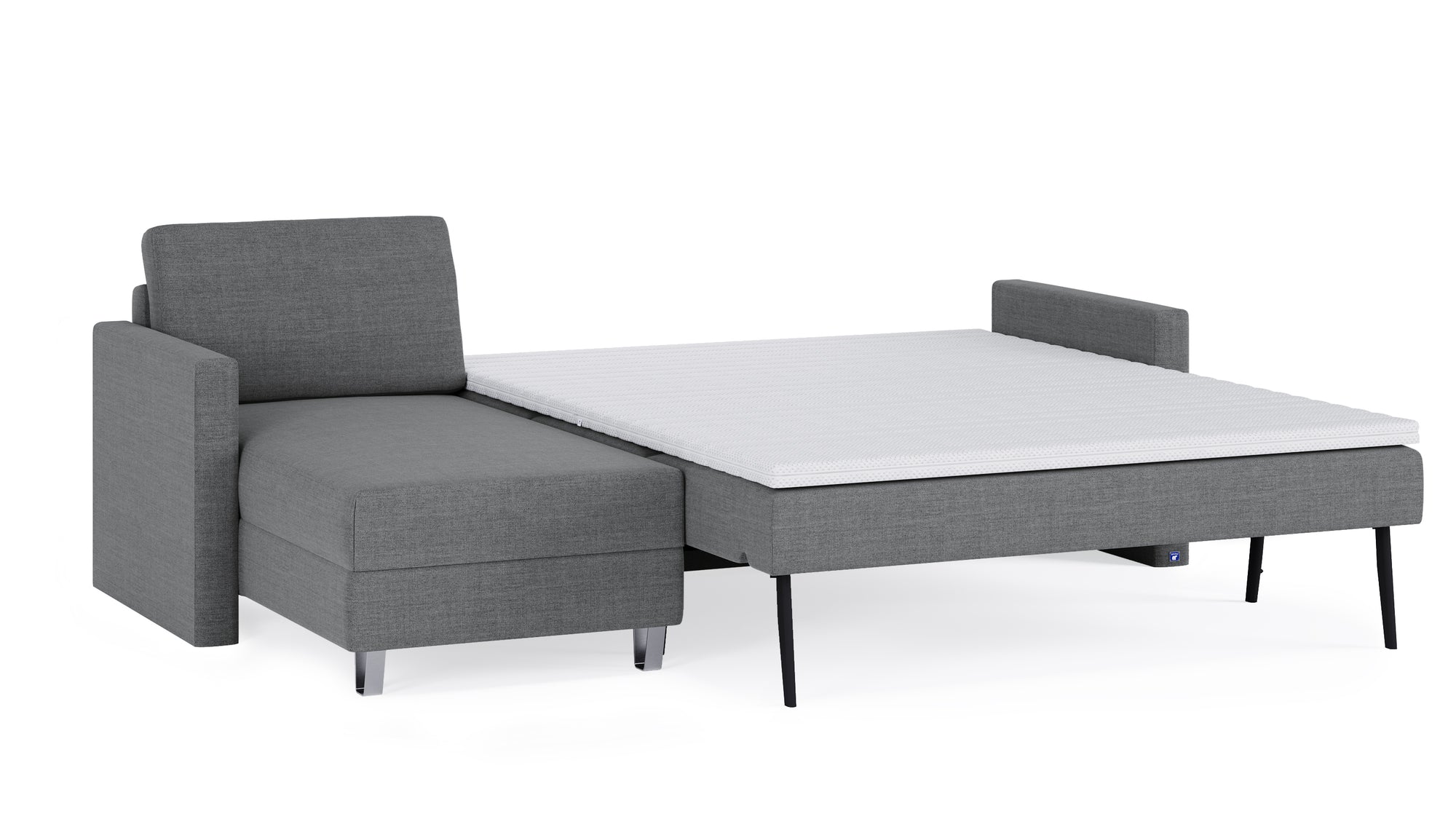 Schlafsofa von Bruno – 160 cm, in Dunkelgrau