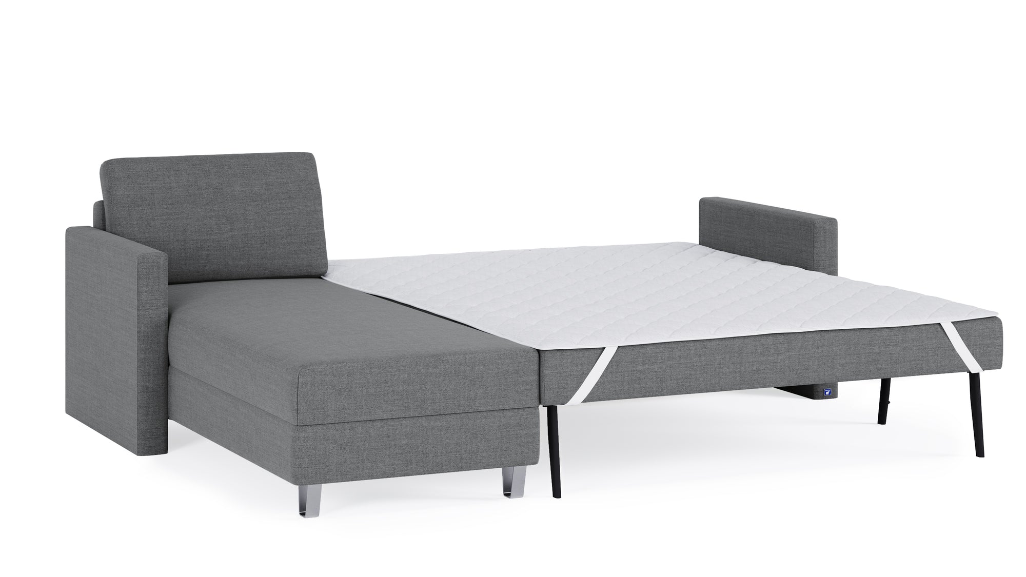Schlafsofa von Bruno – 160 cm, in Dunkelgrau