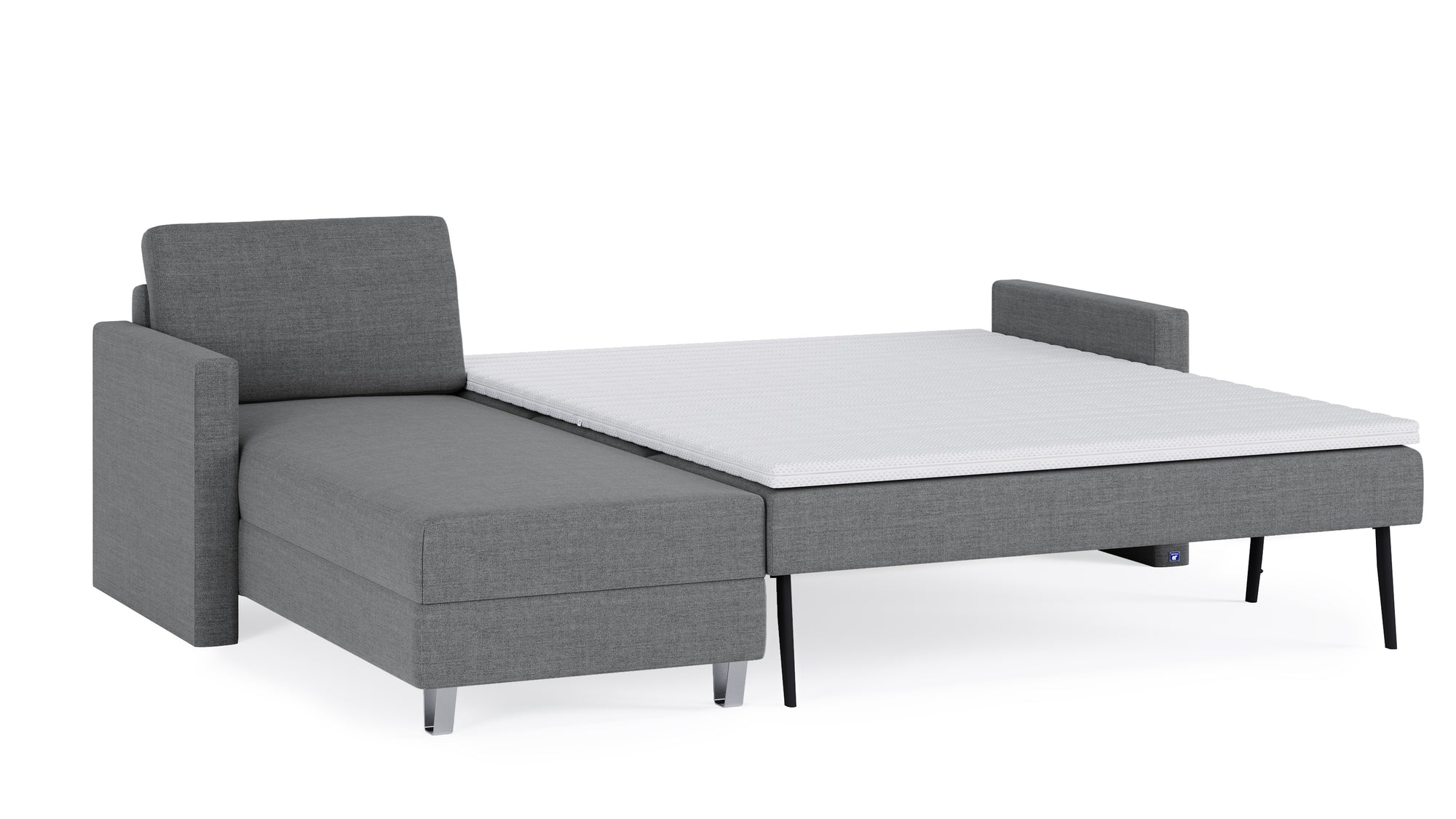 Schlafsofa von Bruno – 160 cm, in Dunkelgrau
