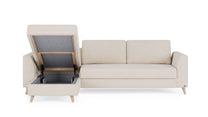 Schlafsofa von Bruno – 160 cm, in Glory Soft Beige, Holzfüße