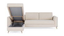 Schlafsofa von Bruno – 160 cm, in Glory Soft Beige, Holzfüße