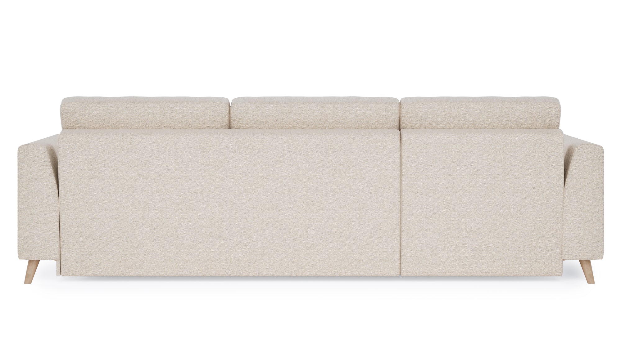 Schlafsofa von Bruno – 160 cm, in Glory Soft Beige, Holzfüße