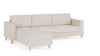 Schlafsofa von Bruno – 160 cm, in Glory Soft Beige, Holzfüße