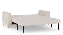 Schlafsofa von Bruno – 160 cm, in Glory Soft Beige, Holzfüße