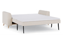 Schlafsofa von Bruno – 160 cm, in Glory Soft Beige, Holzfüße