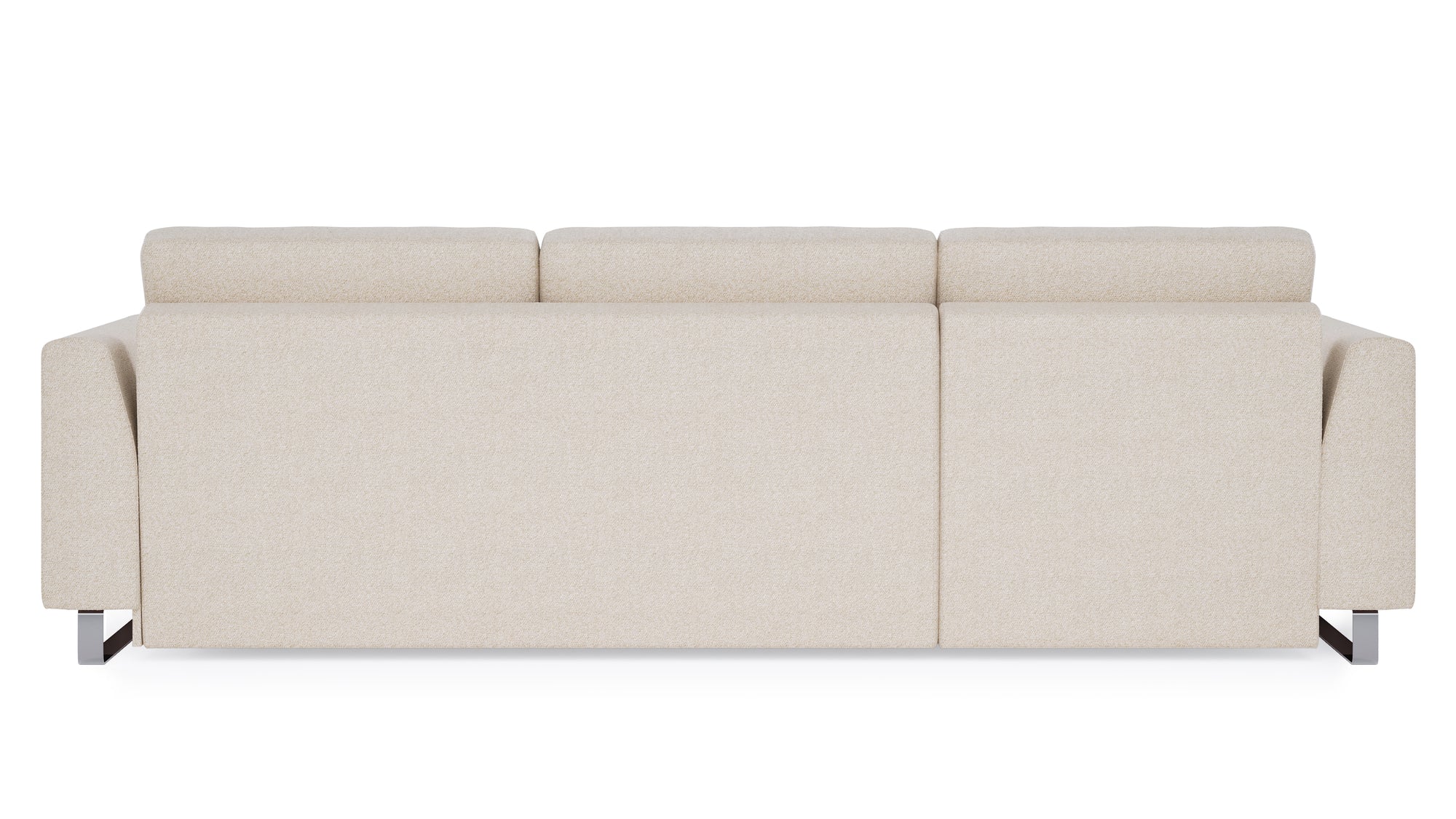 Schlafsofa von Bruno – 160 cm, in Glory Soft Beige, Metallfüße