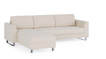 Schlafsofa von Bruno – 160 cm, in Glory Soft Beige, Metallfüße