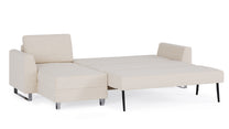 Schlafsofa von Bruno – 160 cm, in Glory Soft Beige, Metallfüße