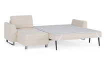Schlafsofa von Bruno – 160 cm, in Glory Soft Beige, Metallfüße