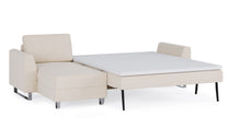 Schlafsofa von Bruno – 160 cm, in Glory Soft Beige, Metallfüße