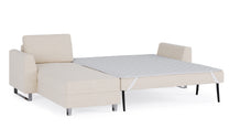 Schlafsofa von Bruno – 160 cm, in Glory Soft Beige, Metallfüße