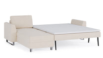 Schlafsofa von Bruno – 160 cm, in Glory Soft Beige, Metallfüße