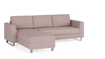 Schlafsofa von Bruno – 140 cm, in Glory Blush, Metallfüße
