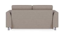 Schlafsofa von Bruno – 140 cm, in Glory Taupe, Metallfüße