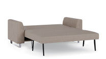 Schlafsofa von Bruno – 140 cm, in Glory Taupe, Metallfüße