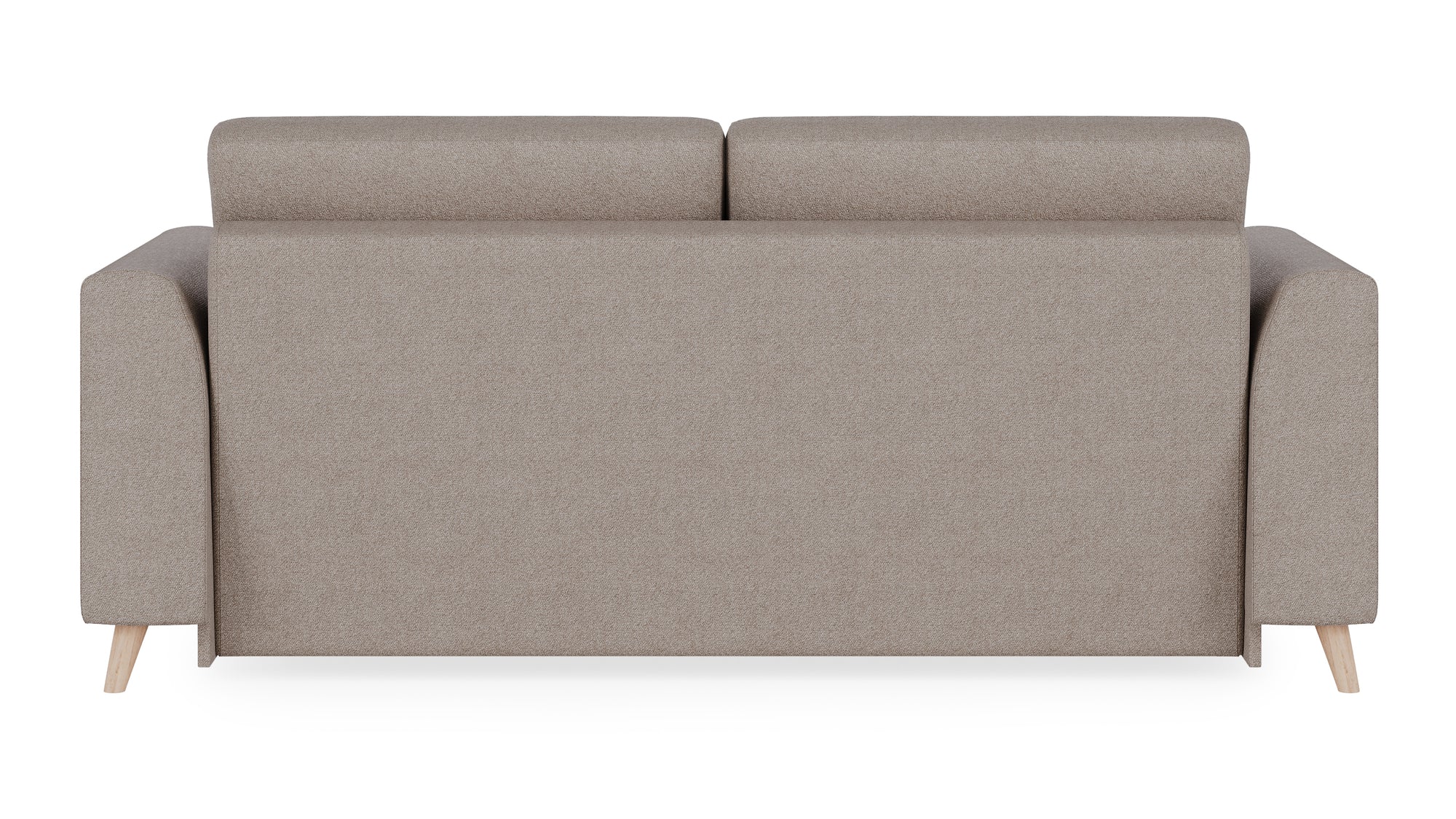Schlafsofa von Bruno – 160 cm, in Glory Taupe, Holzfüße