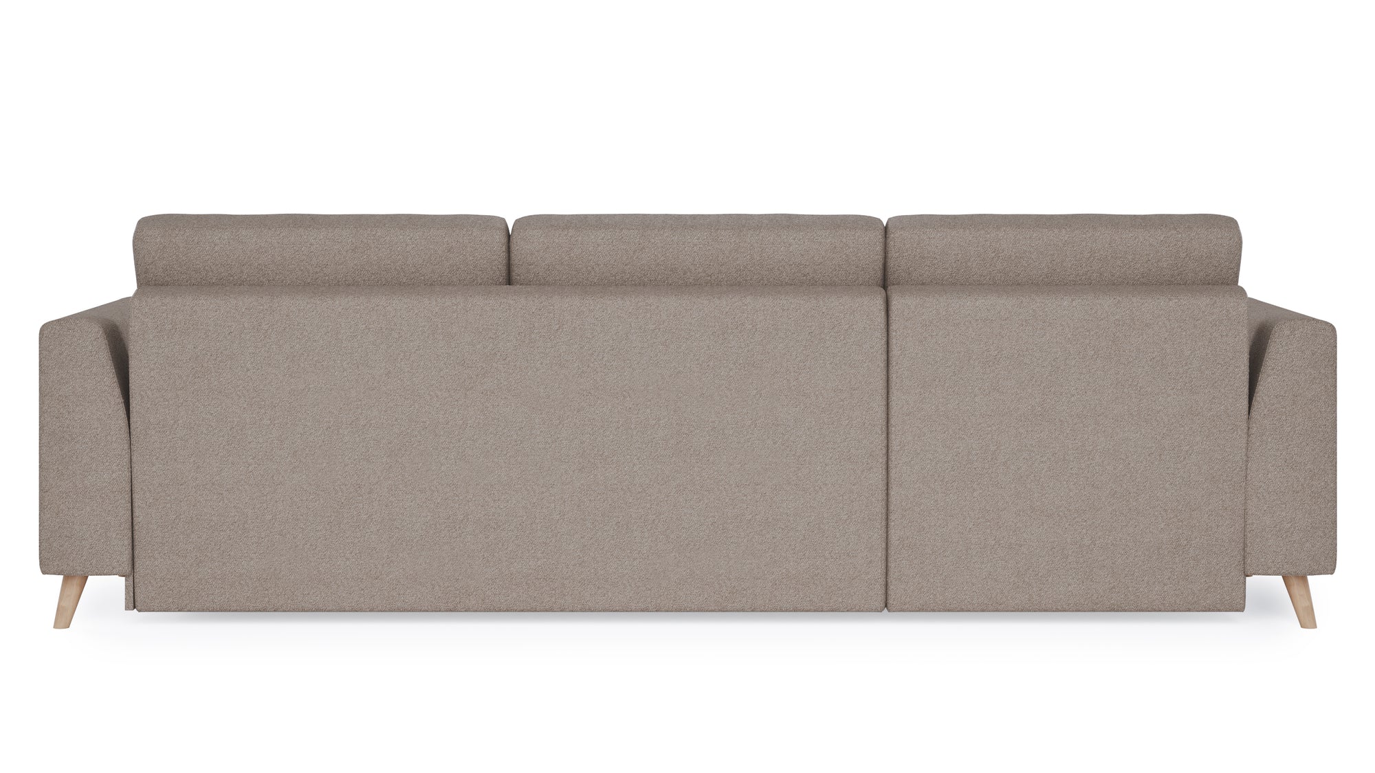 Schlafsofa von Bruno – 160 cm, in Glory Taupe, Holzfüße