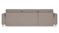 Schlafsofa von Bruno – 160 cm, in Glory Taupe, Holzfüße