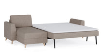 Schlafsofa von Bruno – 160 cm, in Glory Taupe, Holzfüße
