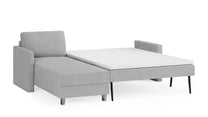Schlafsofa von Bruno – 140 cm, in Hellgrau