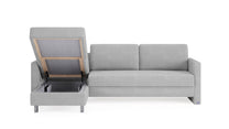 Schlafsofa von Bruno – 160 cm, in Hellgrau
