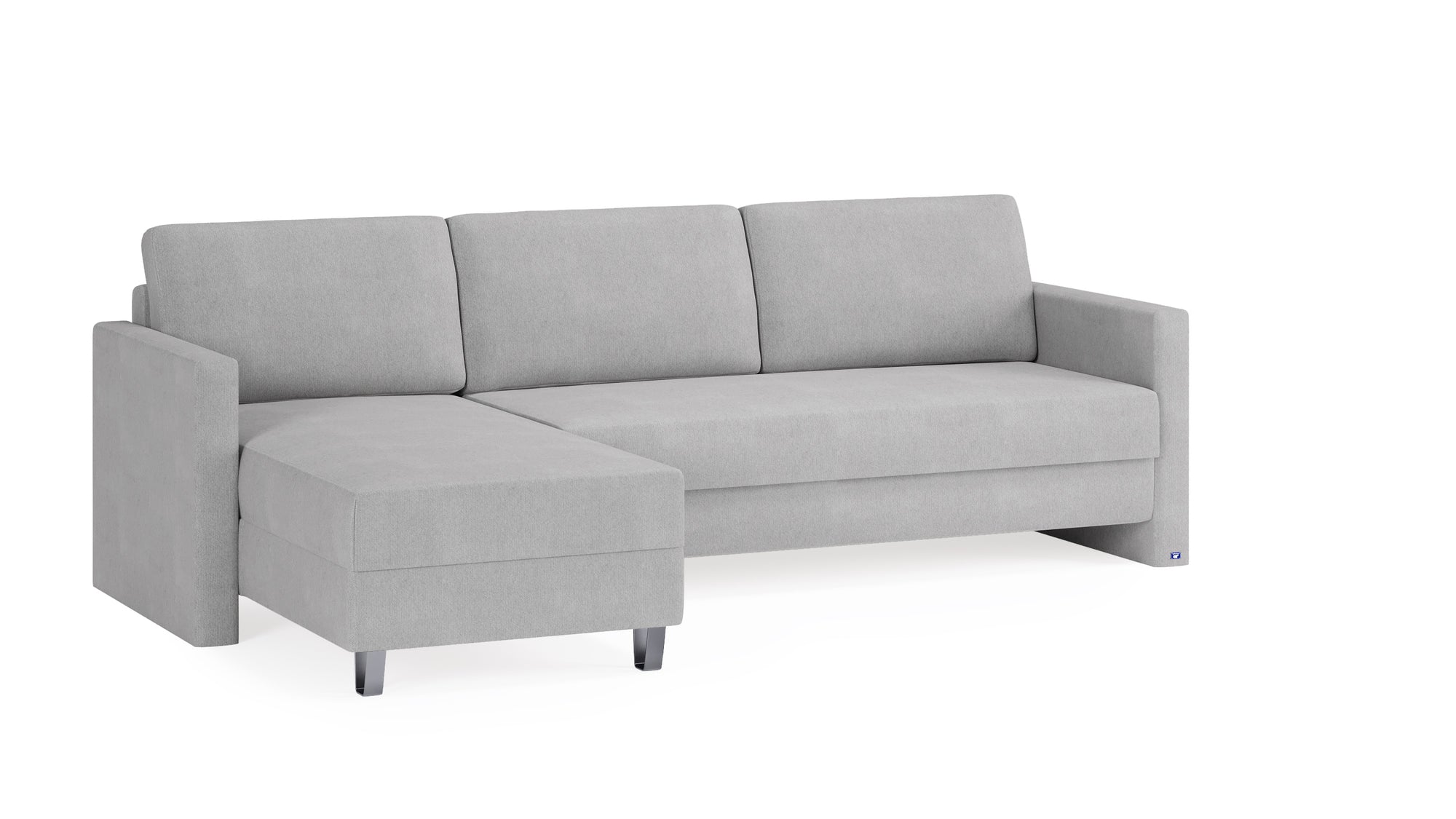 Schlafsofa von Bruno – 160 cm, in Hellgrau