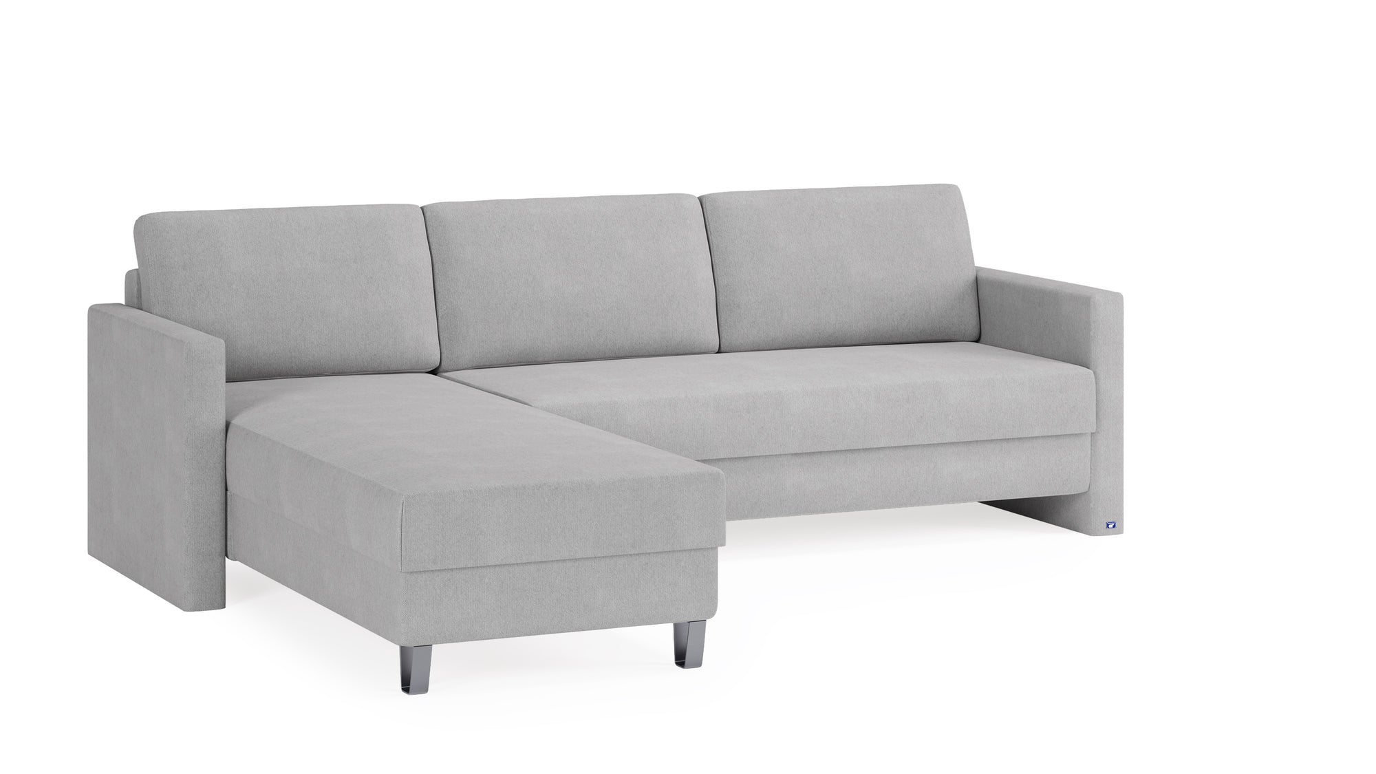 Schlafsofa von Bruno – 160 cm, in Hellgrau