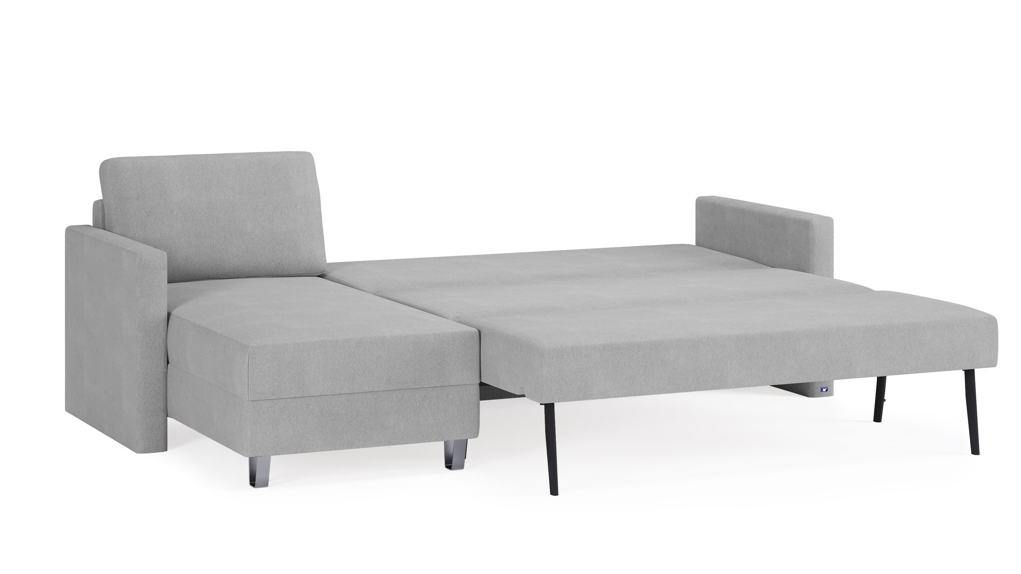 Schlafsofa von Bruno – 160 cm, in Hellgrau